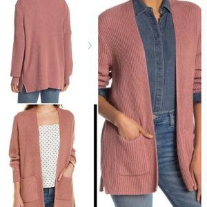 Madewell Ribbed Open Front Cardigan Sweater